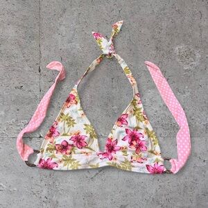 Dream Girl Vintage Y2K Floral Tropical Bikini Top